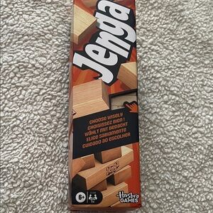 Hasbro Jenga Wooden Block Stacking Game - Natural Brown